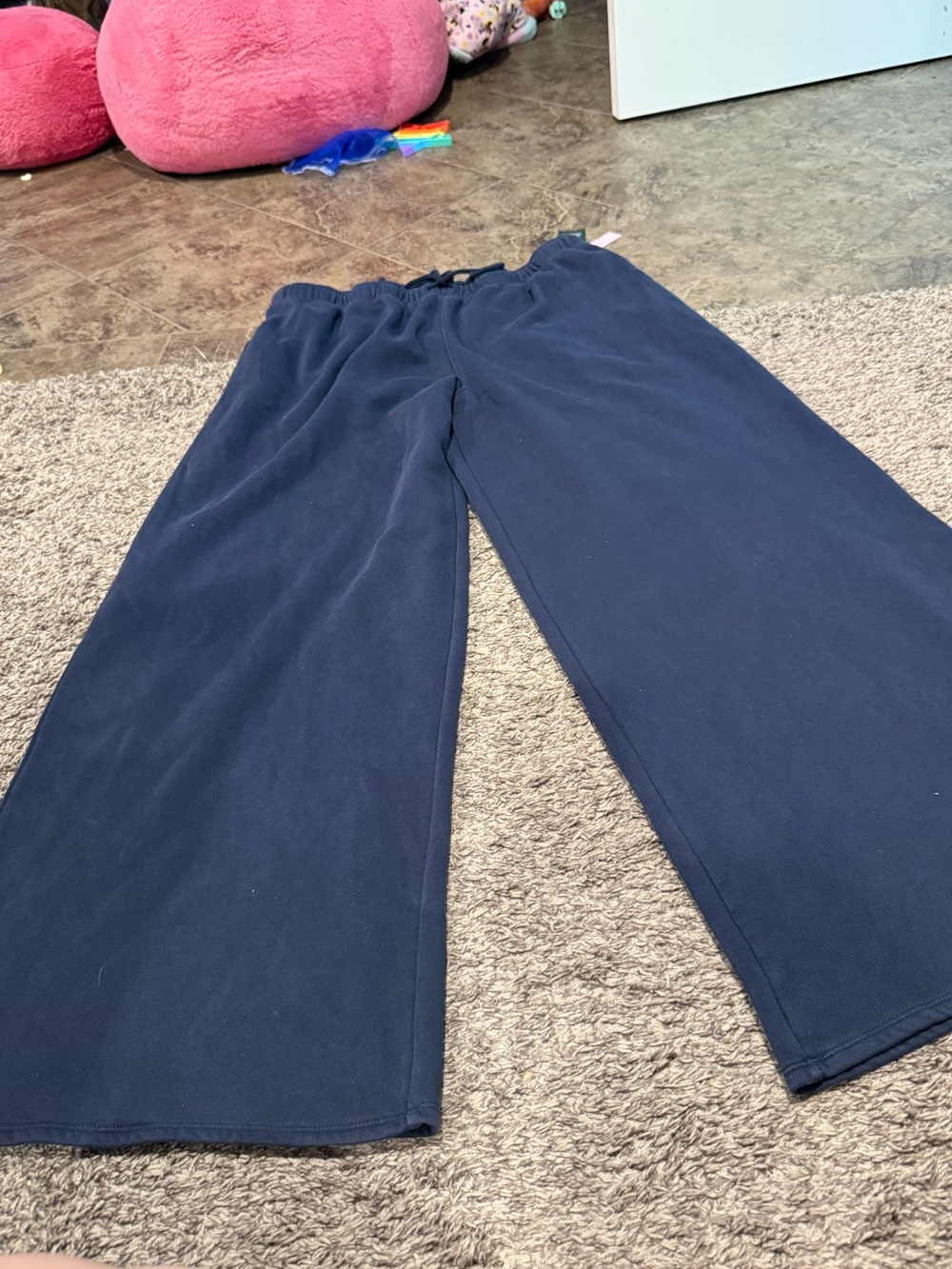 Mid rise Wide Leg Navy Lounge sweats